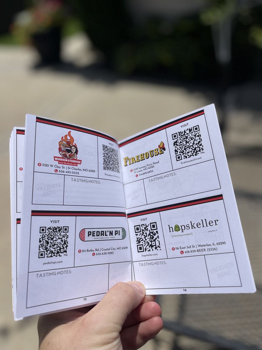 The passport open to a page of coupons
